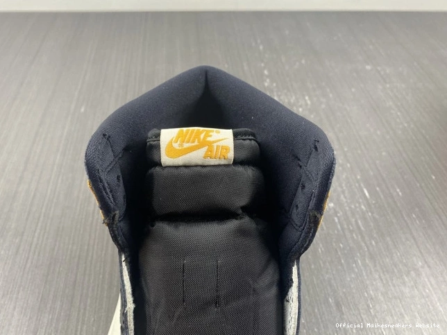 Official Maikesneakers High OG Yellow 1 Air Jordan Toe 555088-711 0810